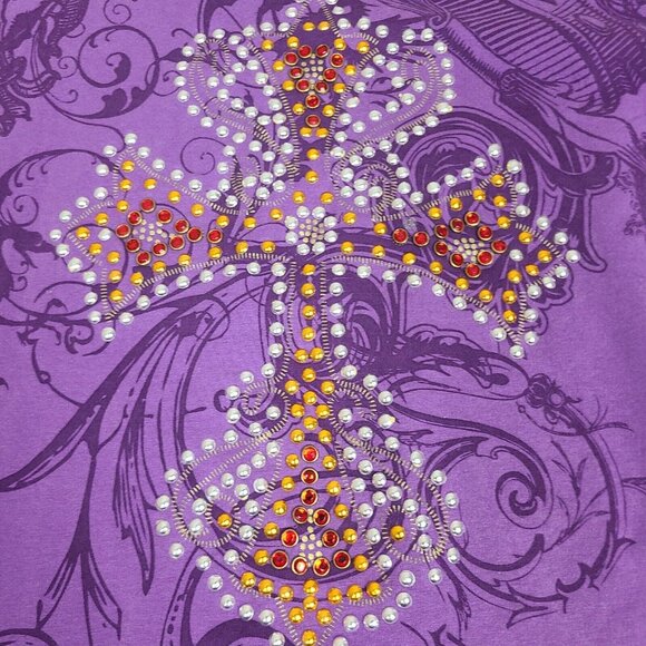 Vintage Y2K Avirex Goth Style Mens T-Shirt Size 2XL Affliction Styled Shirt - Picture 2 of 9
